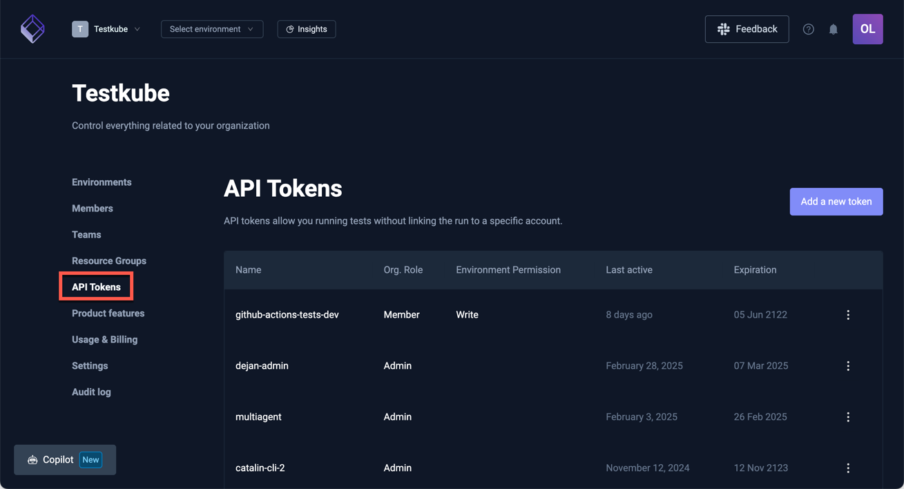 API Tokens